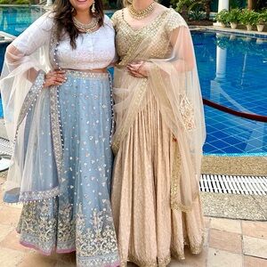 Blush Gold Sequin Lehenga